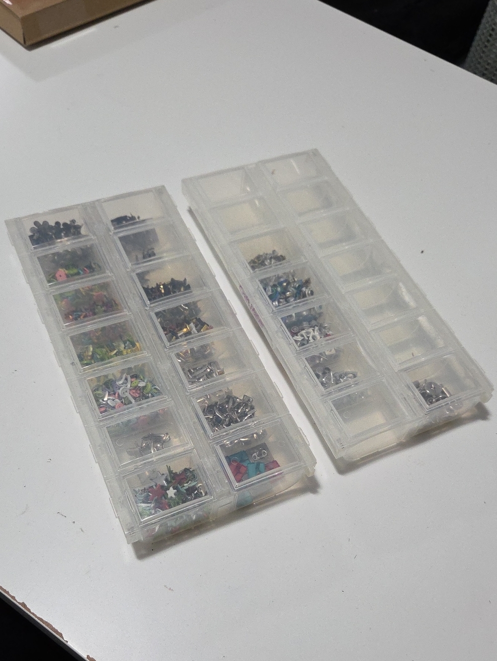 2 Craftmates storage with Brad & Grommet assortment